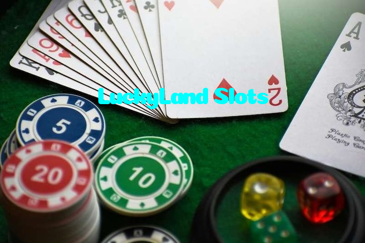 LuckyLand Slots casino presented on mobile device in Pakistan with slots and live games